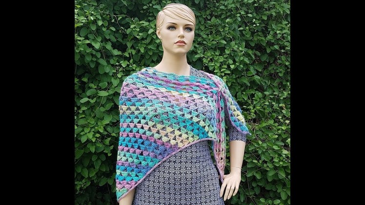 Learn How To Crochet The Cool Summer Nights Shawl TUTORIAL #398