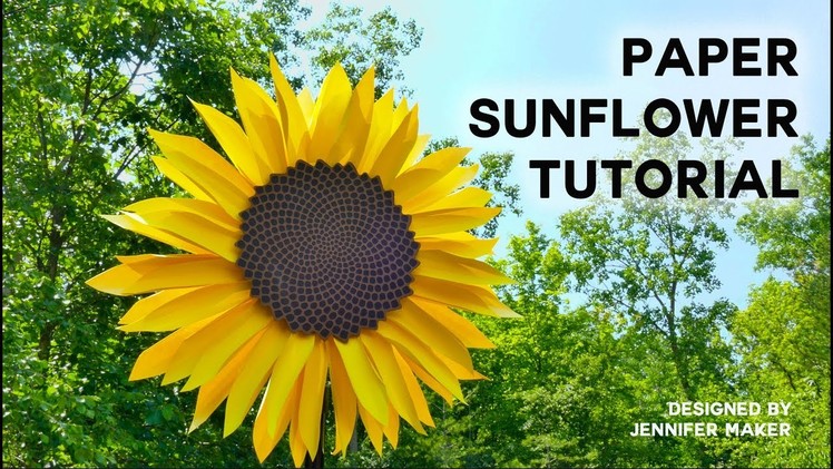 Make a Giant Paper Sunflower Tutorial (with Fibonacci Sequence Seed Head)