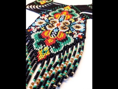 Native american beaded necklaces and Earrings, mexican necklace, loom necklace