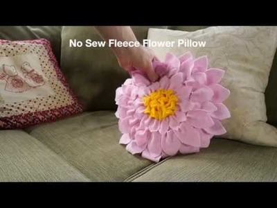 No Sew Fleece Flower Pillow