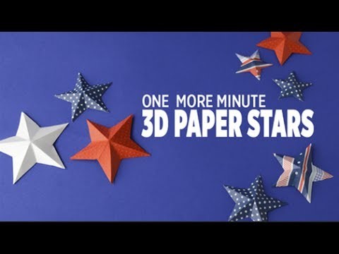 One More Minute: How to Make 3D Paper Stars