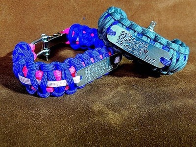 Paracord Survival Bracelet with Metal Stamped ID Tag - Easy to Make Tutorial