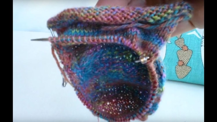 Part 5 Rose City Roller Sock knitting tutorial- Gusset