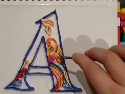 Play Doh quilling.Quilling letter A.Play Doh video
