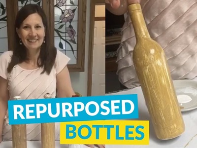 Repurposed Tuscan Oil Bottles