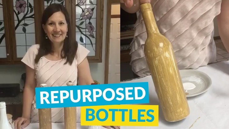 Repurposed Tuscan Oil Bottles
