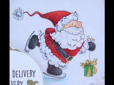 Santa's Speedy Delivery Copic Coloring Card Kit