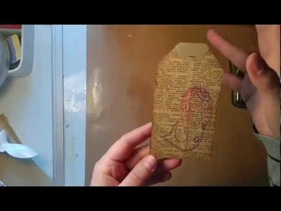 Stamped Book Page Tags Tutorial