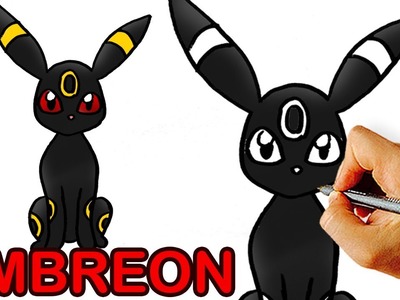 Very Easy! How to Draw UMBREON from POKEMON for Kids.