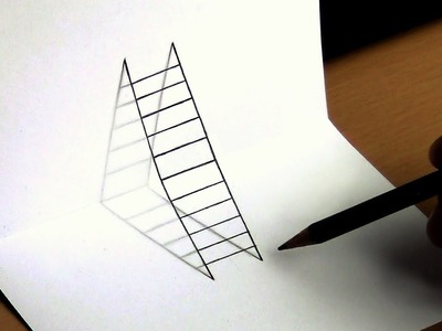 3D DRAWING of a LADDER || Optical Illusion