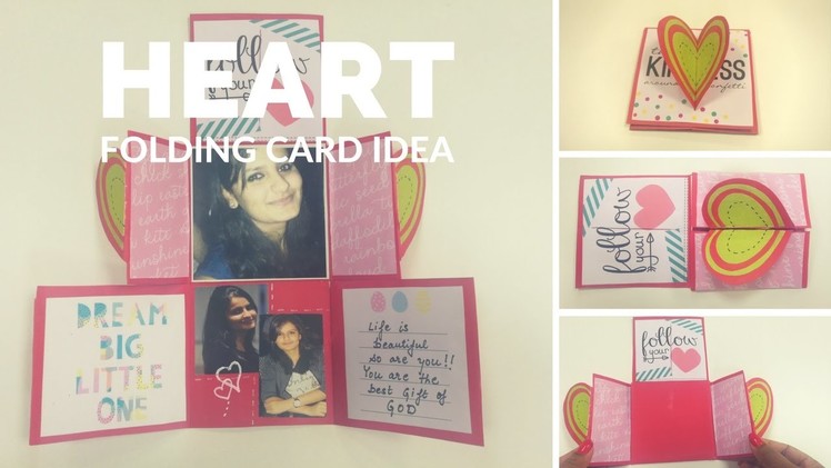 Card making ideas | heart folding card | valentines day card idea