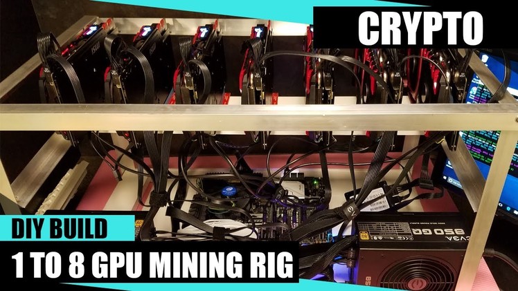 Cryptocurrency Open Air DIY 1 to 8 GPU Mining Rig