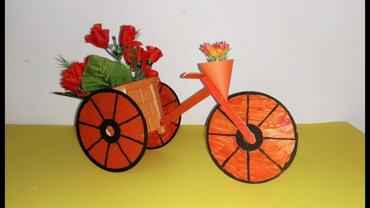 DIY Bicycle Using CD And Popsicle Stick || Best Out of Waste. 