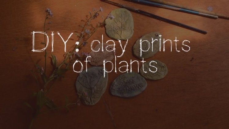 DIY: clay prints of plants