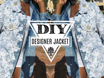 DIY Designer Jacket | DIY Crystal Embellished Denim Jacket