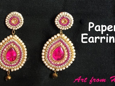 DIY - How to make Paper Earrings?Made out of paper. Paper craft.