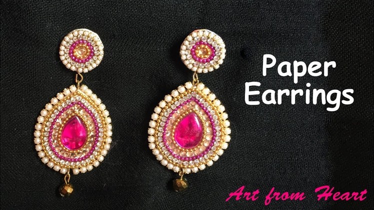 DIY - How to make Paper Earrings?Made out of paper. Paper craft.