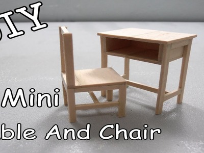 DIY Mini Classroom Table and Chair #17 (Popsicle Stick)