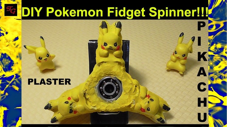 DIY Pokemon Fidget Spinners from Plaster - Pikachu!