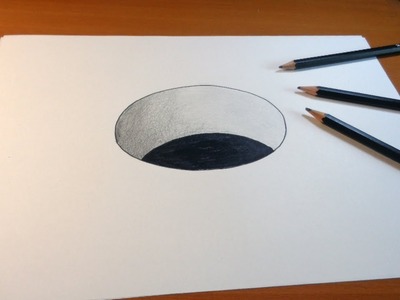 Drawing 3D Hole, How to draw 3d hole for kids