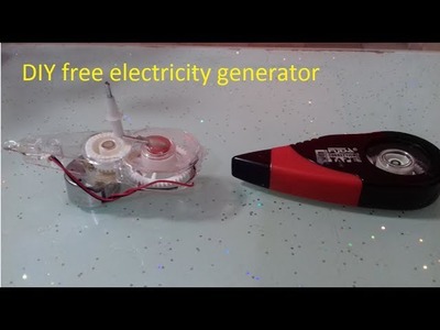 How to make a Free Energy Generator project FROM school supplies  -  DIY free electricity generator