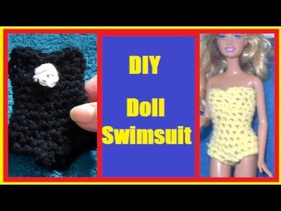 HOW TO MAKE - BARBIE DOLL A SWIMSUIT!