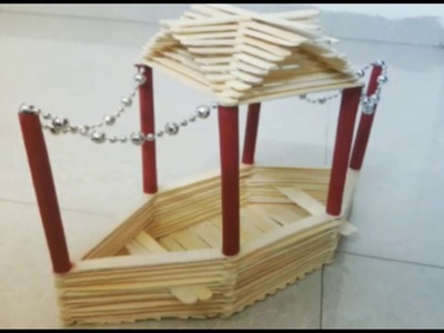 How to make popsicle sticks boat house