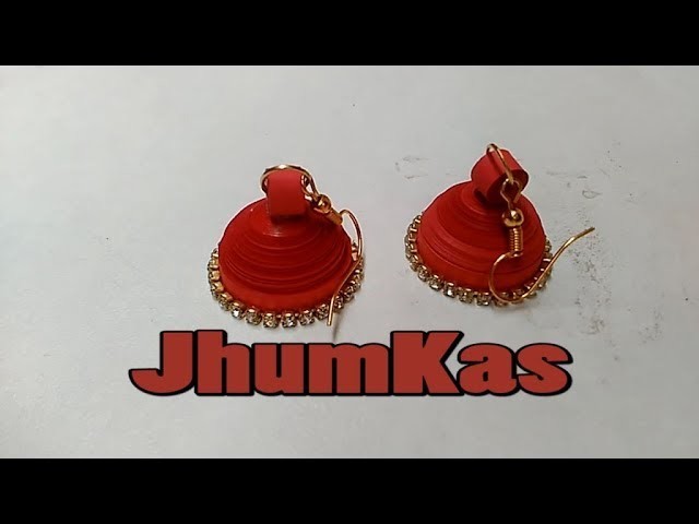 How to make Quilling earrings || Quilling Earrings || Quilling Jhumkas || Easy Quilling earrings