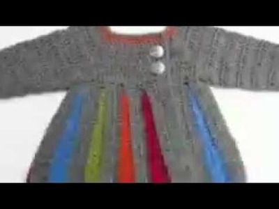 Multi colour sweater design for kids or baby in hindi || woolen frock for baby girl
