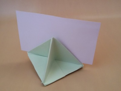 Origami Card Stand Tutorial - Cómo hacer un Porta Tarjetas de Papel