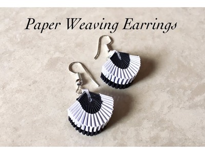 Paper Weaving Fan Shape Earrings. Quilling Weaved Earrings. Quilling Earrings Charm | Priti Sharma