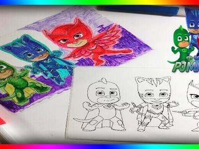 PJ Masks Coloring Sticker Fun Creative Art Drawing Kids Activity