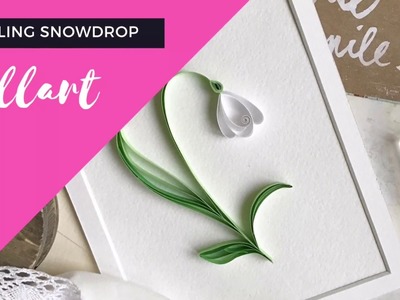 QllArt.Quilling filigree pattern. How to make quilled snowdrop card