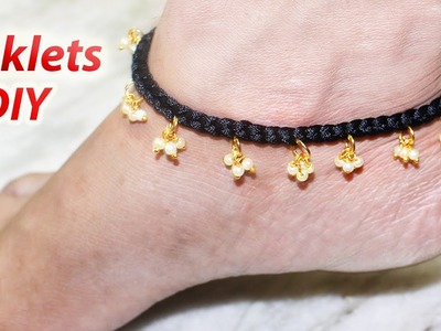 Silk Thread Anklet Making | Step by Step