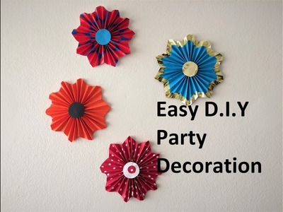 Simple paper flower party decoration.3D wall decoration. Party dekoration