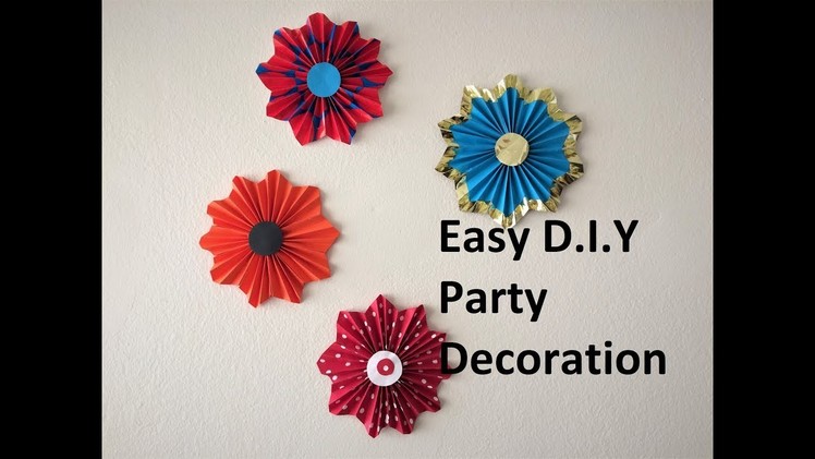 Simple paper flower party decoration.3D wall decoration. Party dekoration