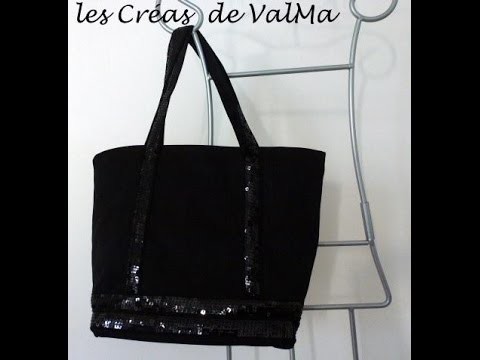 Tuto Couture Sac Bandes sequins paillettes style VB. Sewing