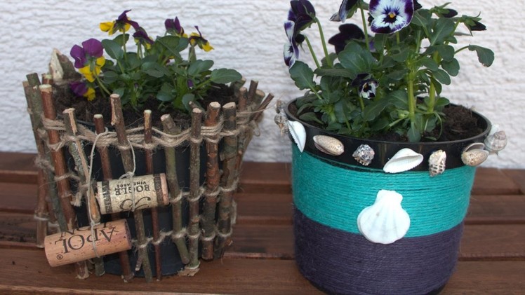 2 Simple and Creative Ideas for Decorating Flower Pots