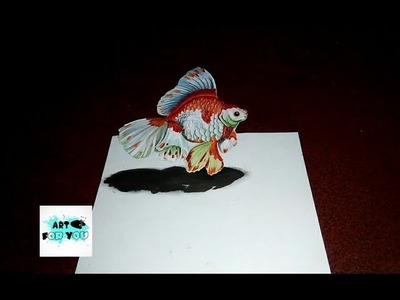 3D Drawing Fish Illusion - 3D Art (Trick Art)| 3D fish art |