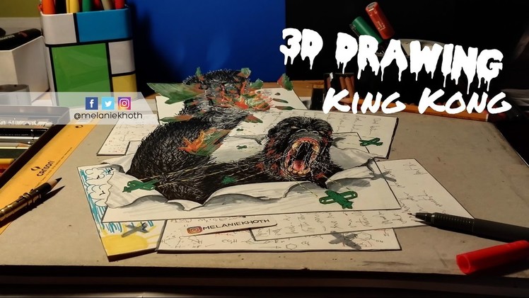 3D King Kong drawing