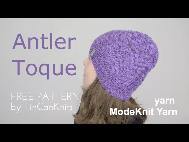Antler Hat FREE PATTERN by TinCanKnits, ModeKnit Yarn | knittingILove