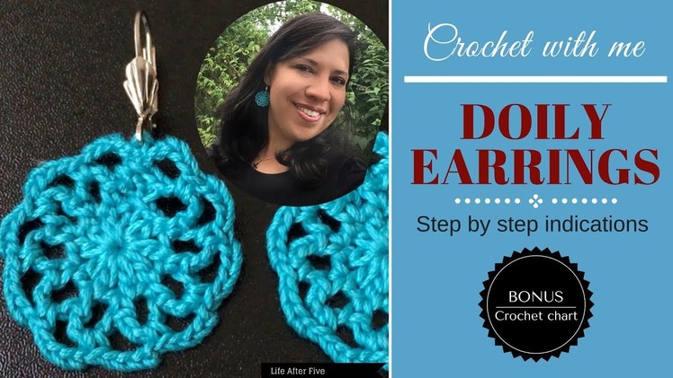 Crochet with me Doily Earrings - LifeAfterFive