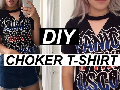 DIY choker t-shirt