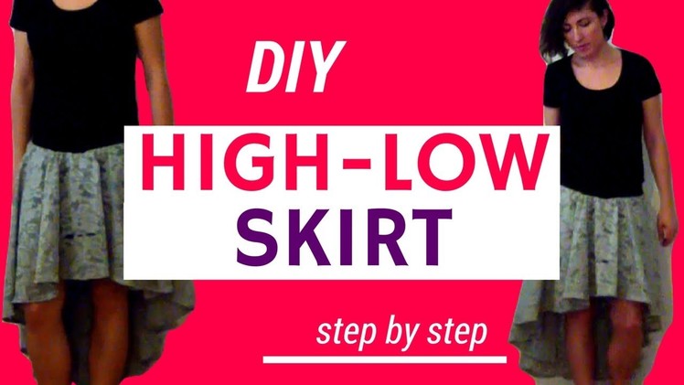 DIY HIGH LOW SKIRT WITH MEASUREMENTS (EASY!) | Becky's DIY Solutions
