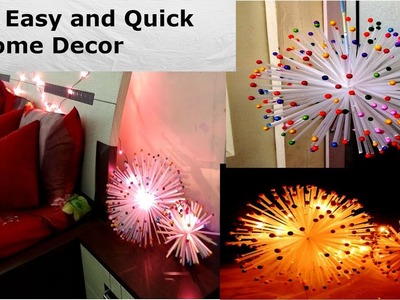 DIY: How to make a lamp out of straws: Dandelion Lamp. Home decor