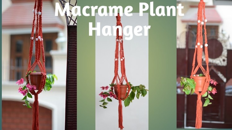 DIY-How to make Macrame Plant Hanger.Plant Holder  tutorial