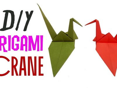 DIY How To Make Origami Crane For KIDS - Easy & Simple Origami Crane Tutorial - Step By Step