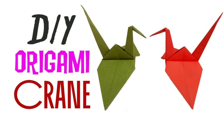 DIY How To Make Origami Crane For KIDS - Easy & Simple Origami Crane Tutorial - Step By Step