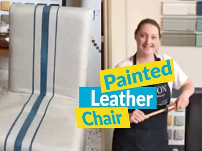 DIY Painted Leather Chair