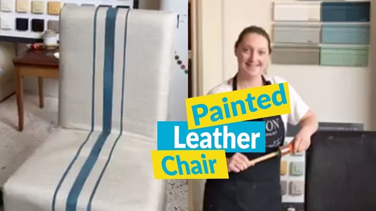 DIY Painted Leather Chair